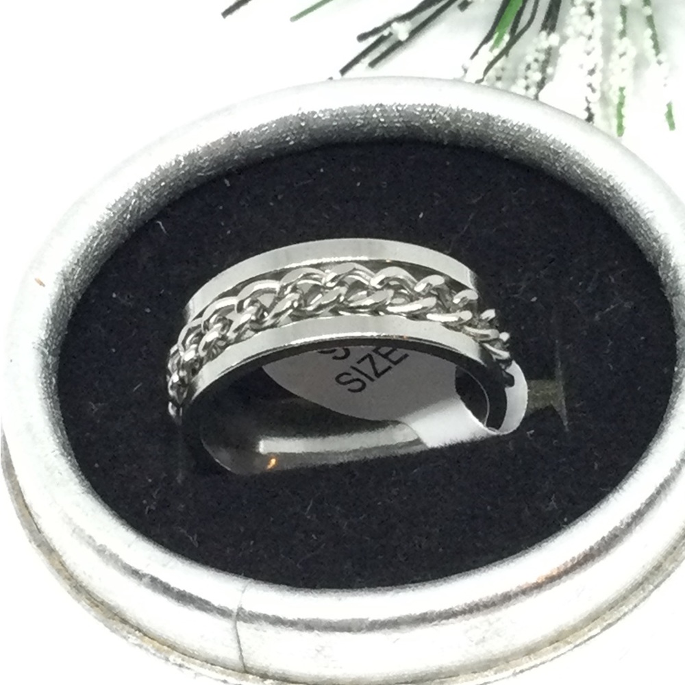 STAINLESS STEEL MENS RING - Picture 4 of 6